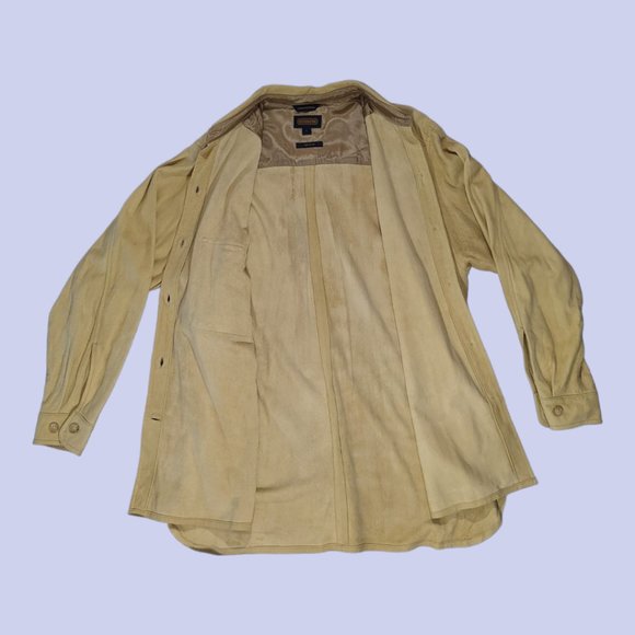 Coach | Vintage 100% Suede Women's Button Up Jacket Beige Large - Picture 3 of 6